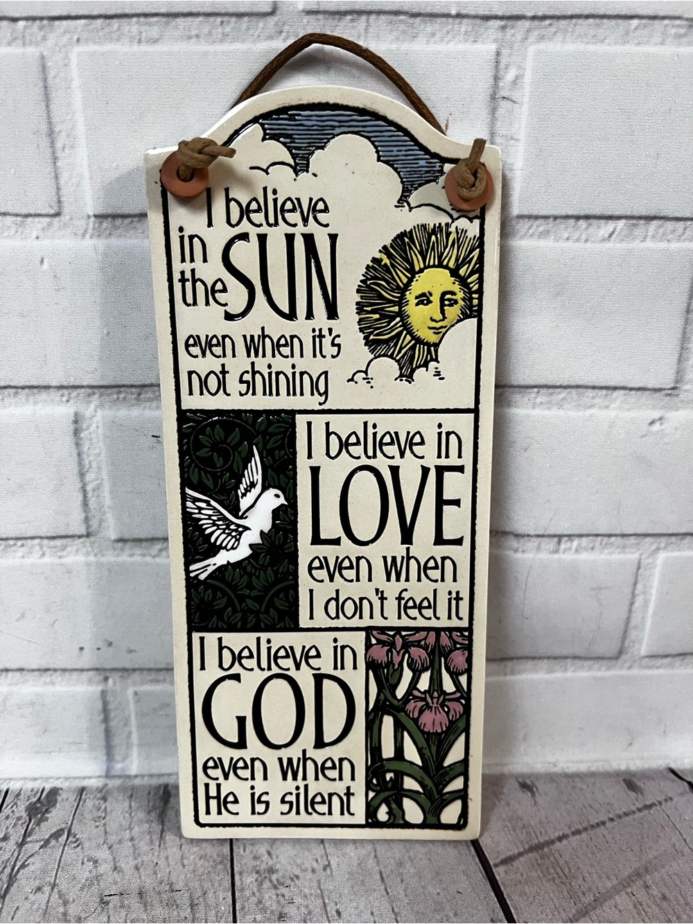 Spooner Creek Designs by Michael Macone Handcrafted Plaque Sun Love God